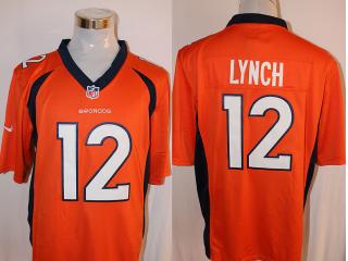 Denver Broncos 12 Paxton Lynch Football Jersey Orange Fan edition