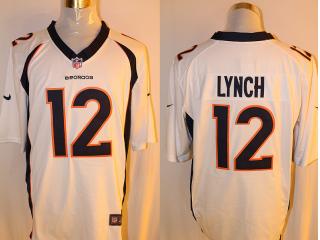 Denver Broncos 12 Paxton Lynch Football Jersey White Fan edition