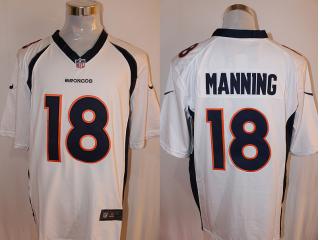 Denver Broncos 18 Peyton Manning Football Jersey White Fan edition