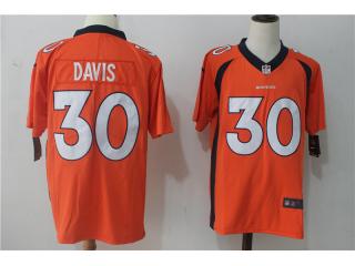 Denver Broncos 30 Terrell Davis Football Jersey Legend Orange