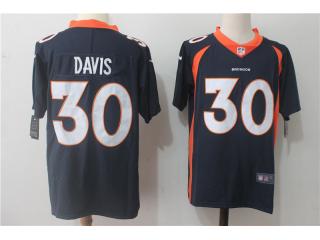 Denver Broncos 30 Terrell Davis Football Jersey Legend Navy Blue