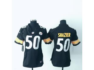 Women Pittsburgh Steelers 50 Ryan Shazier Football Jersey Black