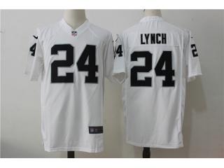 Oakland Raiders 24 Marshawn Lynch Football Jersey White Fan Edition
