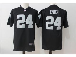 Oakland Raiders 24 Marshawn Lynch Football Jersey BlackFan Edition