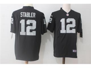 Oakland Raiders 12 Ken Stabler Football Jersey Black Fan Edition