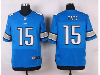 Detroit Lions 15 Golden Tate Elite Football Jersey Blue