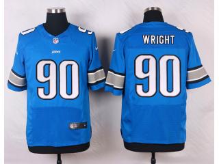 Detroit Lions 90 Gabe Wright Elite Football Jersey Blue