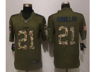 Detroit Lions 21 Ameer Abdullah Green Salute To Service Limited Jersey