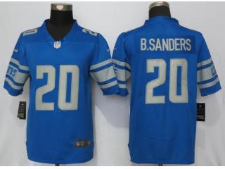 Detroit Lions 20 Barry Sanders Football Jersey Legend Blue