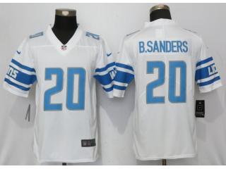 Detroit Lions 20 Barry Sanders Football Jersey Legend White