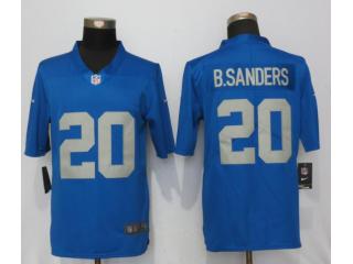 Detroit Lions 20 Barry Sanders Football Jersey Legend Blue