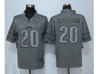 Detroit Lions 20 Barry Sanders Stitched Gridiron Gray Limited Jersey
