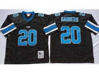 Detroit Lions 20 Barry Sanders Football Jersey Black Retro