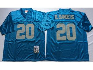 Detroit Lions 20 Barry Sanders Football Jersey Blue Retro