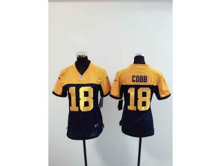 Women Green Bay Packers 18 Randall Cobb Navy Blue Alternate Elite Jersey