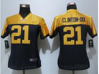 Women Green Bay Packers 21 Ha Clinton-Dix Navy Blue Alternate Elite Jersey