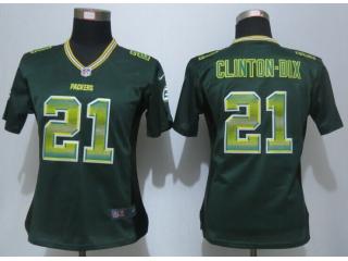 Women Green Bay Packers 21 Ha Clinton-Dix Strobe Elite Jersey