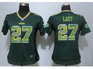 Women Green Bay Packers 27 Eddie Lacy Strobe Elite Jersey