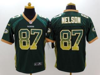 Green Bay Packers 87 Jordy Nelson Drift Fashion Elite Jersey