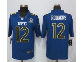 All-Star Green Bay Packers 12 Aaron Rodgers Navy 2017 Pro Bowl Limited Jersey