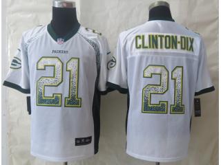 Green Bay Packers 21 Ha Clinton-Dix Drift Fashion White Elite Jersey