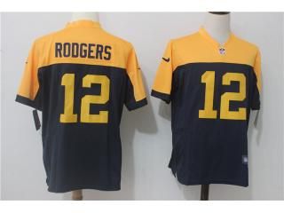 Green Bay Packers 12 Aaron Rodgers Football Jersey Navy Blue Fan Edition