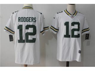 Green Bay Packers 12 Aaron Rodgers Football Jersey Legend White