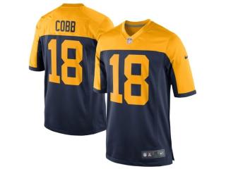 Green Bay Packers 18 Randall Cobb Football Jersey Navy Blue Fan edition