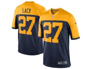 Green Bay Packers 27 Eddie Lacy Football Jersey Navy Blue Fan edition