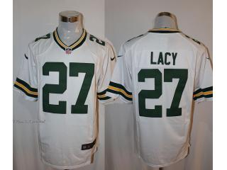 Green Bay Packers 27 Eddie Lacy Football Jersey White Fan edition