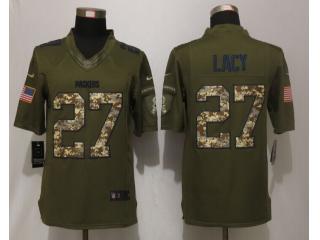 Green Bay Packers 27 Eddie Lacy Salute To Service Limited Jersey