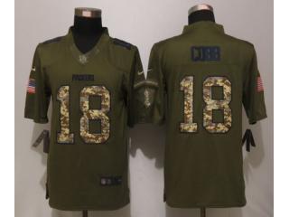 Green Bay Packers 18 Randall Cobb Salute To Service Limited Jersey
