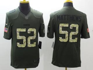 Green Bay Packers 52 Clay Matthews Salute To Service Limited Jersey