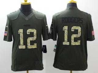 Green Bay Packers 12 Aaron Rodgers Salute To Service Limited Jersey