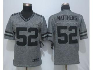 Green Bay Packers 52 Clay Matthews Stitched Gridiron Gray Limited Jersey