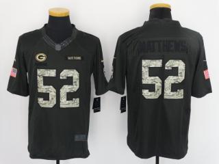 Green Bay Packers 52 Clay Matthews Anthracite Salute To Service Limited Jersey