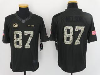 Green Bay Packers 87 Jordy Nelson Anthracite Salute To Service Limited Jersey