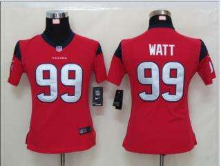 Women Houston Texans 99 JJ Watt Cooper Football Jersey Red