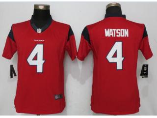 Women Houston Texans 4 Deshaun Watson Football Jersey Red