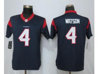 Women Houston Texans 4 Deshaun Watson Football Jersey Navy Blue