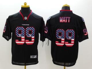 Houston Texans 99 JJ Watt USA Flag Fashion Black Elite Jersey