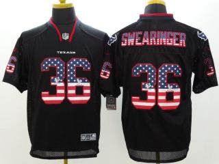 Houston Texans 36 D. J. Swearinger USA Flag Fashion Black Elite Jersey