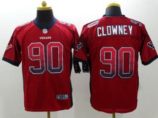 Houston Texans 90 Jadeveon Clowney Drift Fashion Red Elite Jersey