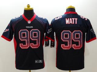 Houston Texans 99 JJ Watt Drift Fashion Blue Elite Jersey