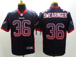 Houston Texans 36 D. J. Swearinger Drift Fashion Blue Elite Jersey