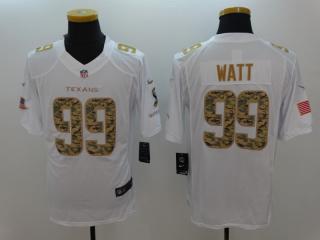 Houston Texans 99 JJ Watt Football Jersey White Camo Word