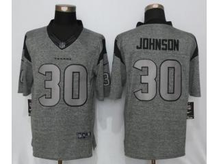 Houston Texans 30 Kevin Johnson Stitched Gridiron Gray Limited Jersey