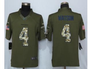 Houston Texans 4 Deshaun Watson Green Salute To Service Limited Jersey