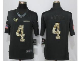 Houston Texans 4 Deshaun Watson Anthracite Salute To Service Limited Jersey