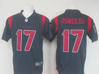Houston Texans 17 Brock Osweiler Navy Blue Color Rush Limited Jersey